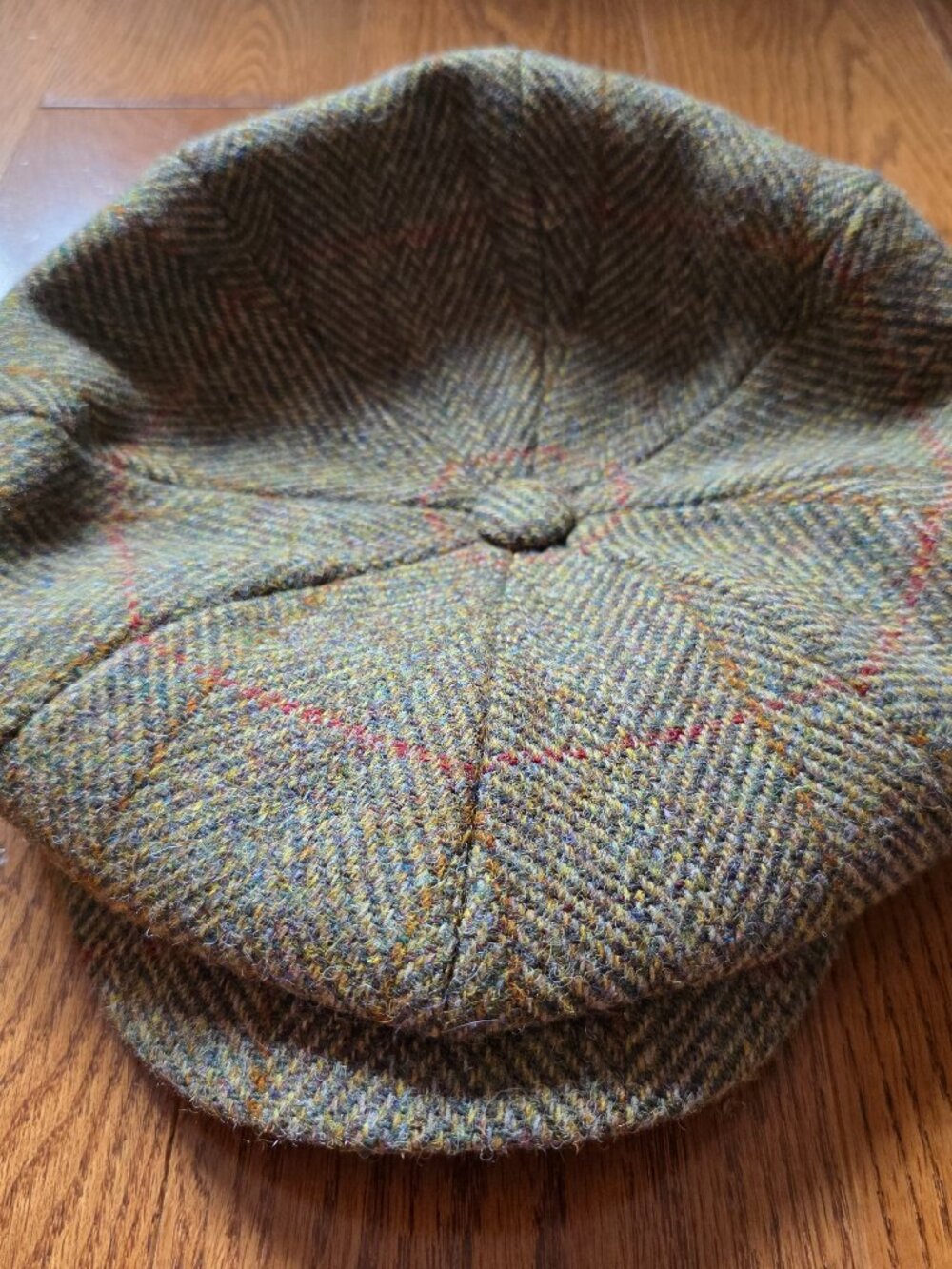 7.5 / 61cm Failsworth Olive Green Tweed Newsboy Flat Cap
